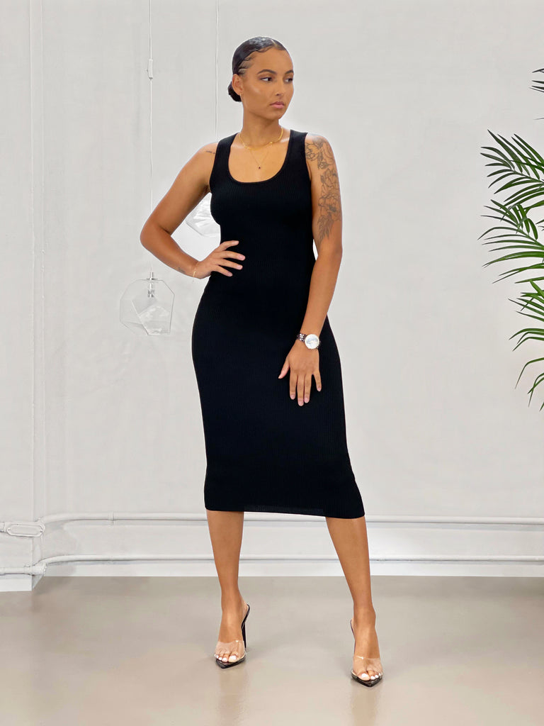 Ivy Midi Dress | Black