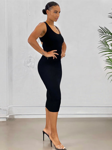 Ivy Midi Dress | Black