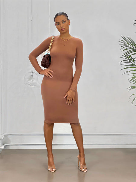 Mia Midi Dress | Cocoa