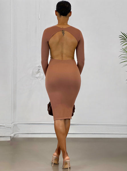Mia Midi Dress | Cocoa