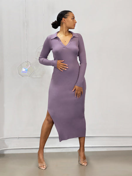 Ivy Backless Midi Dress | Lavender