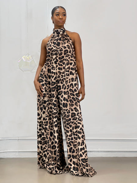 Nina Jumpsuit | Leopard Print