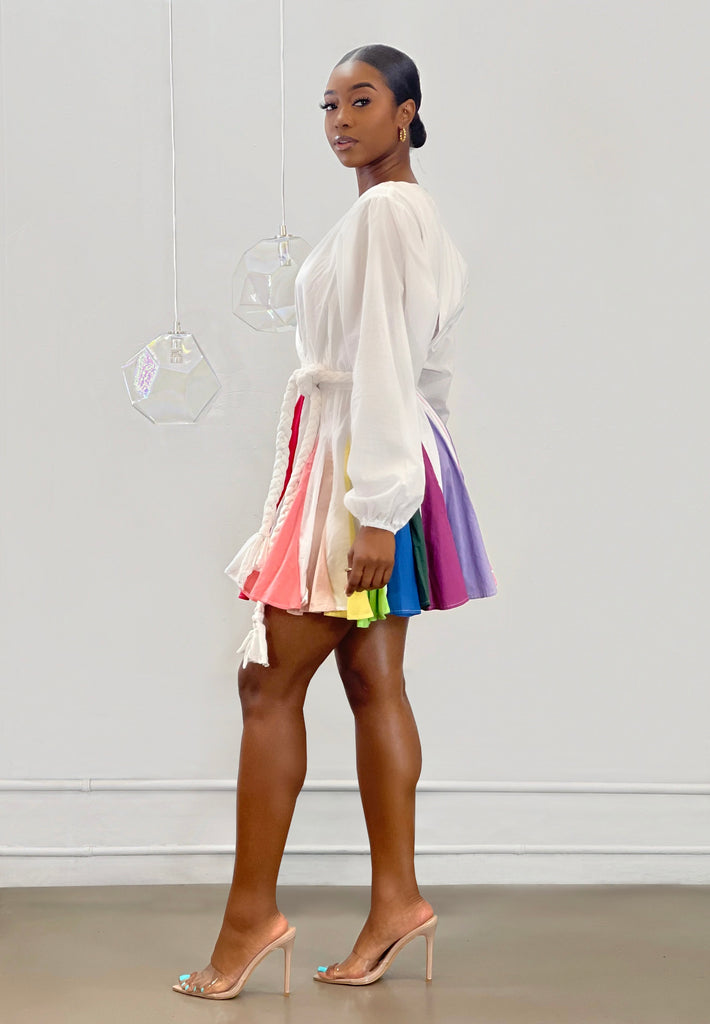 Stacey Rainbow Mini Dress Coco and Bella Stacey Rainbow Mini Dress Coco and Bella